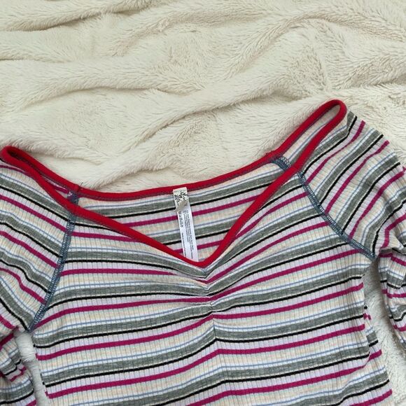 Intimately Free People Put A Stripe On It Stripe Thong Bodysuit Classic Combo - Picture 6 of 10